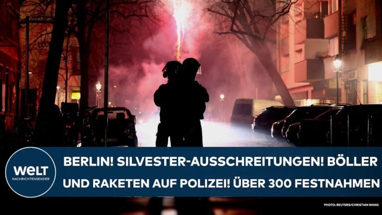 “Unrest in Berlin on New Year’s Eve! Police targeted with firecrackers and rockets – over 300 arrests made.”