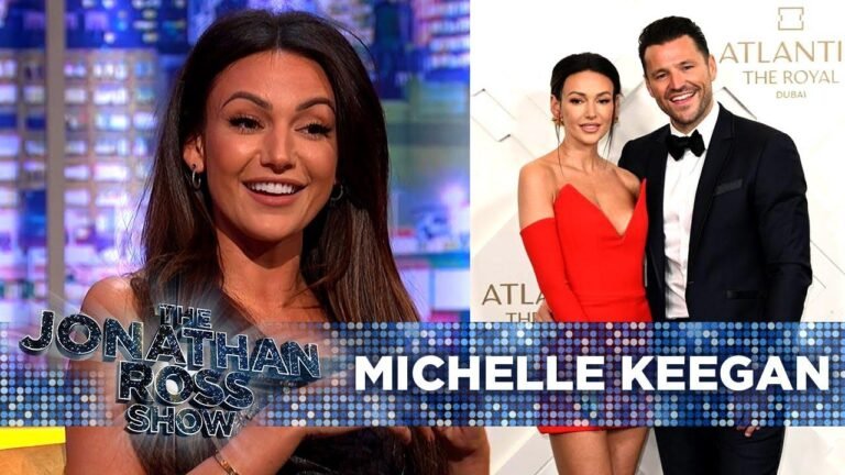 Michelle Keegan leaves her husband puzzled with her use of slang on The Jonathan Ross Show.