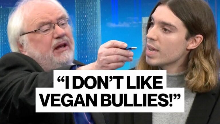 “Fiery TV debate between 1 vegan and 3 meat-eating panelists!”