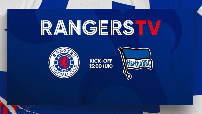 Rangers will play against Hertha Berlin in a full game on 13 Jan 2024.