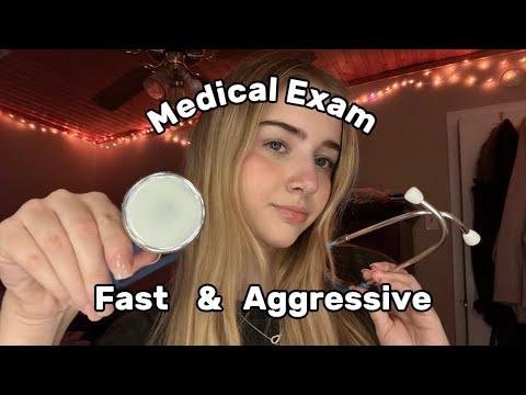 Fast and aggressive ASMR cranial nerve exam and check-up with mouth sounds. Follow my instructions for a complete experience.