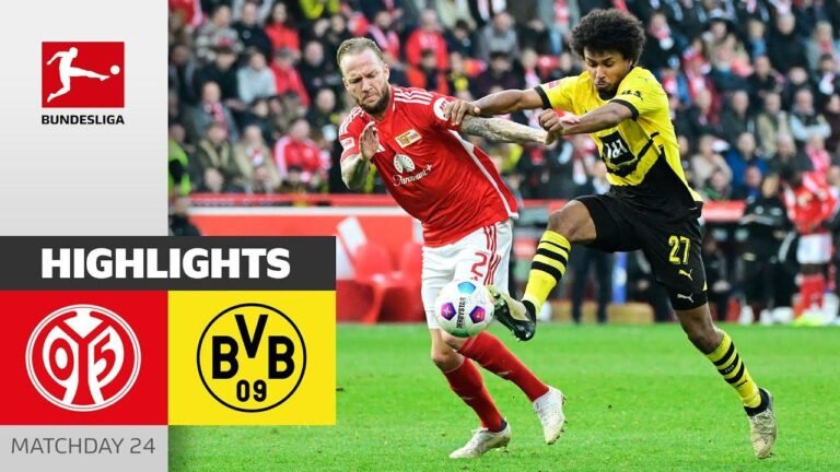 Dortmund strengthens their top-4 aspirations with a highlight of the Union Berlin vs. Borussia Dortmund match in MD 24 of the 23/24 Buli season.